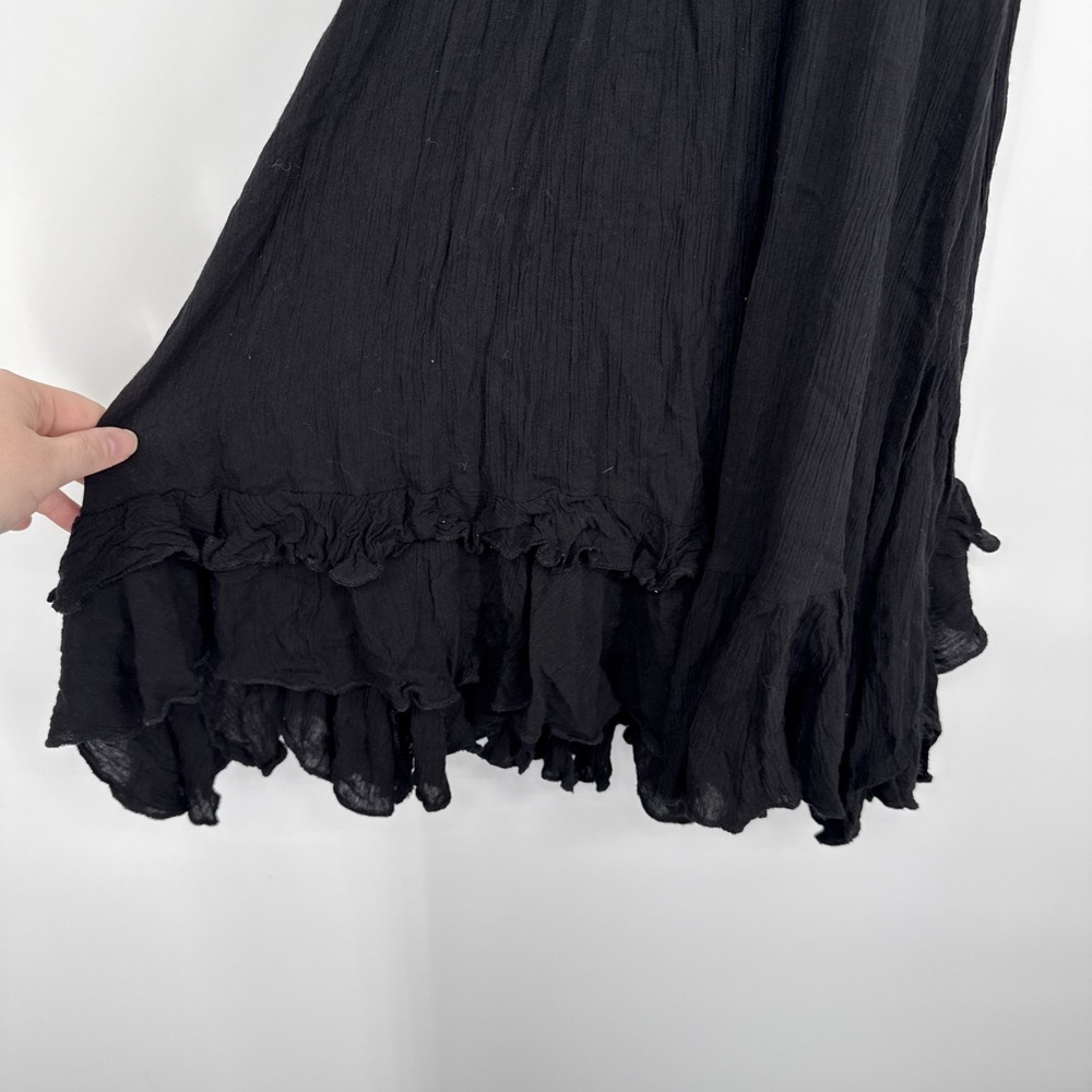 Free People FP One Adella Slip Dress Boho Lace Black Coquette Whimsigoth Small - Picture 3 of 7